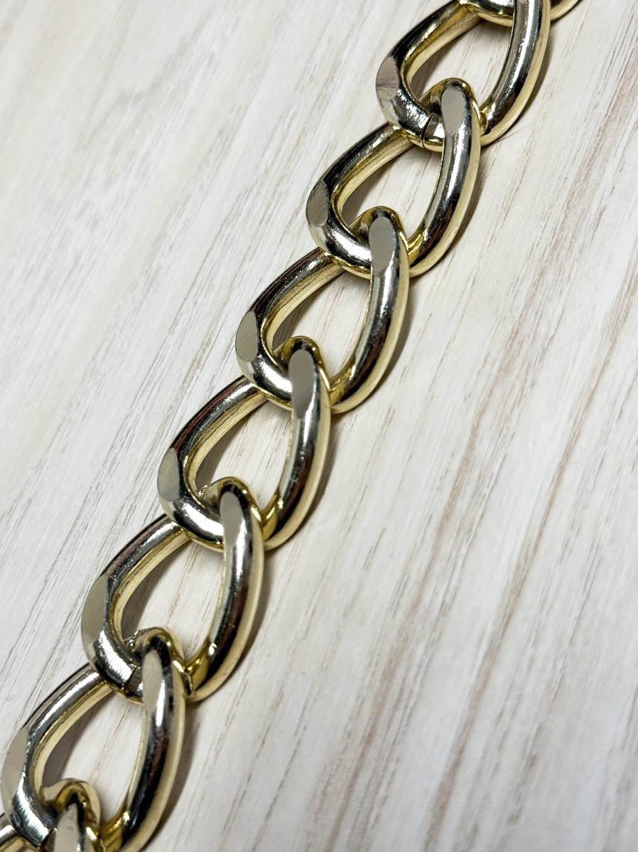 y2k chunky gold chain link belt - good market thrift store