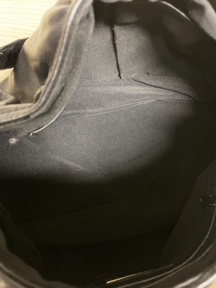 y2k danier leather shoulder bag | calf hair strap - good market thrift store