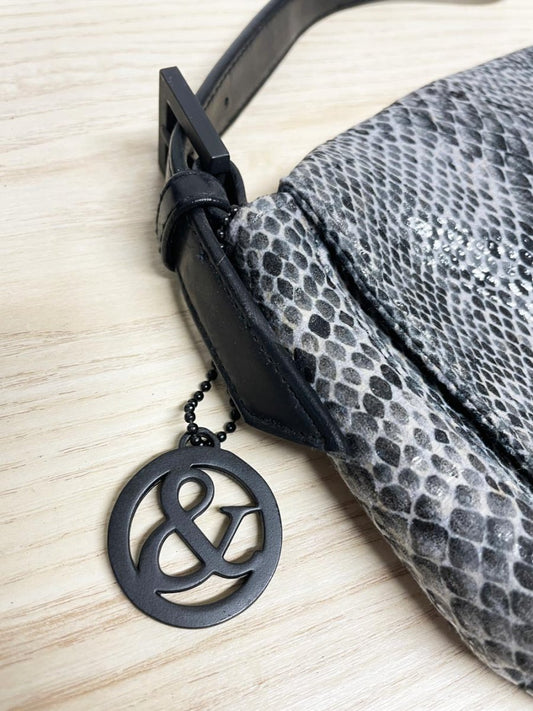 y2k frankie & johnnie faux snakeskin shoulder bag - good market thrift store