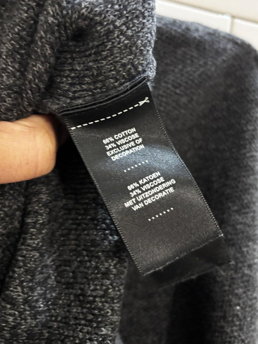 y2k harley davidson spellout logo knit long - sleeve shirt - good market thrift store