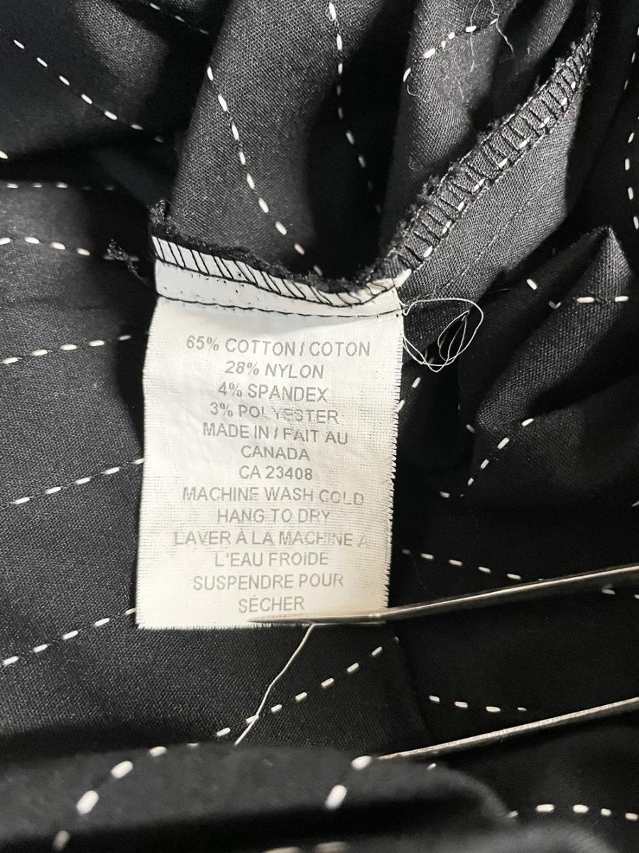 y2k holt renfrew stitched pinstripe v-neck full button shirt - good market thrift store