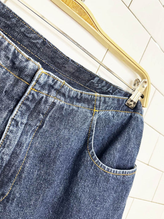 y2k low rise denim maxi skirt - good market thrift store