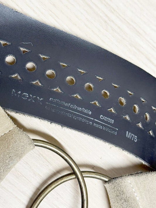 y2k mexx thick suede leather belt - good market thrift store