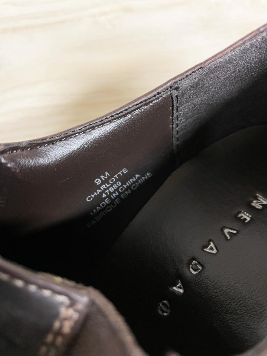 y2k nevada harness square toe heeled faux leather loafer | charlotte - good market thrift store