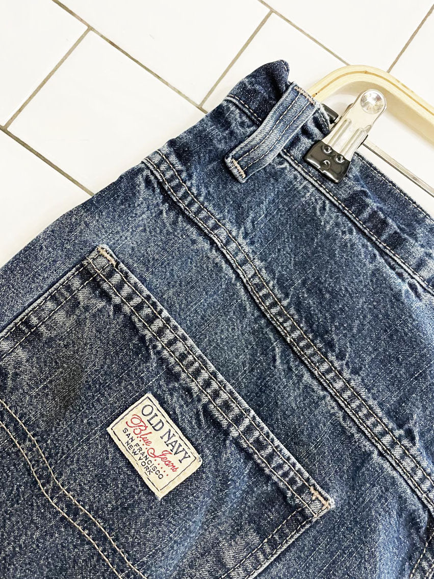y2k old navy carpenter long denim short - good market thrift store