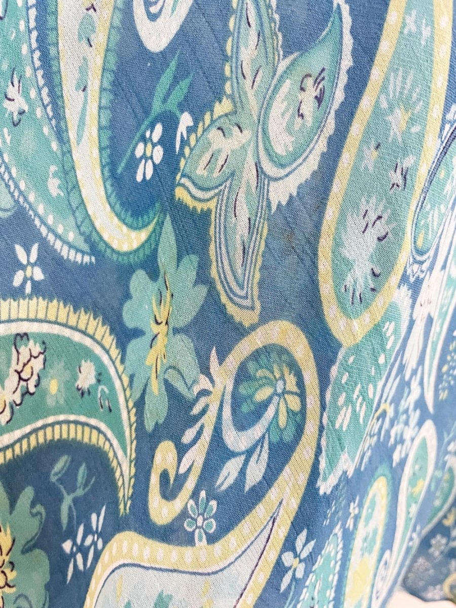 y2k paisley chiffon reversible knee-length a-line skirt - good market thrift store