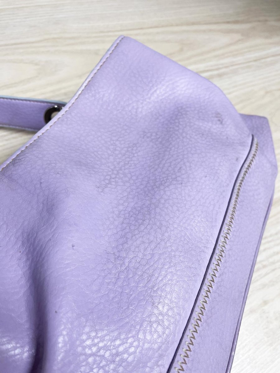 y2k tommy hilfiger lilac faux leather mini shoulder bag - good market thrift store