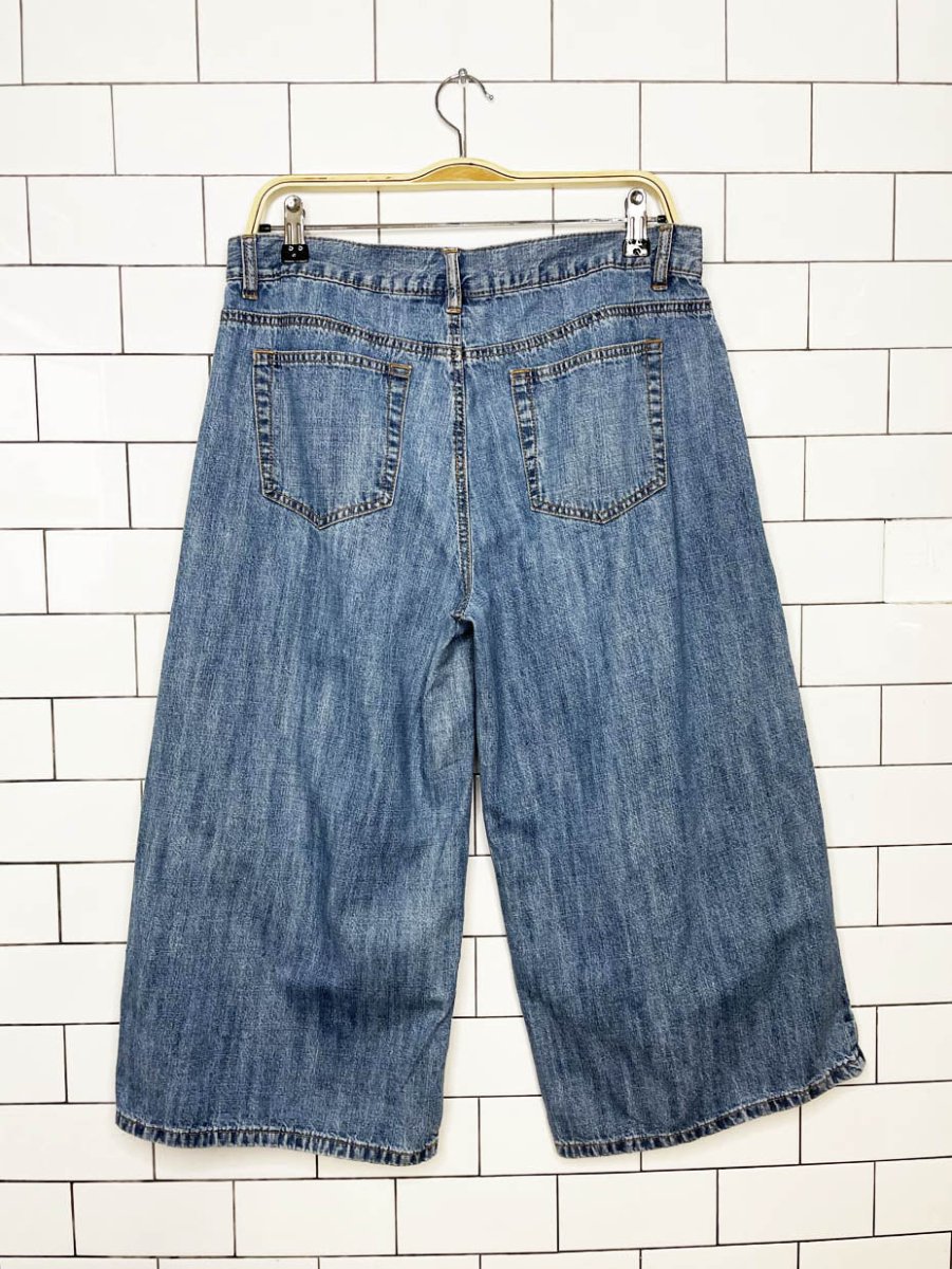 y2k yzza long baggy denim shorts - good market thrift store