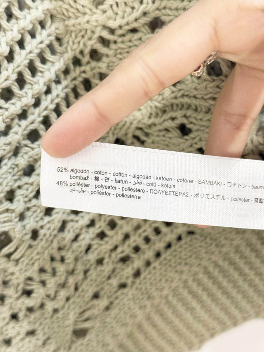 zara boho crochet loose knit sweater - good market thrift store