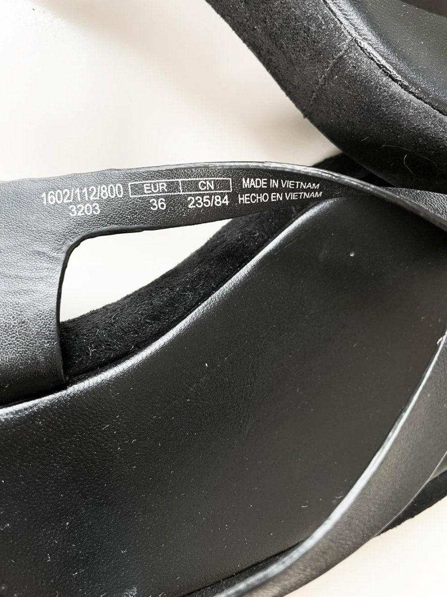 zara leather flatform thong sandal - good market thrift store