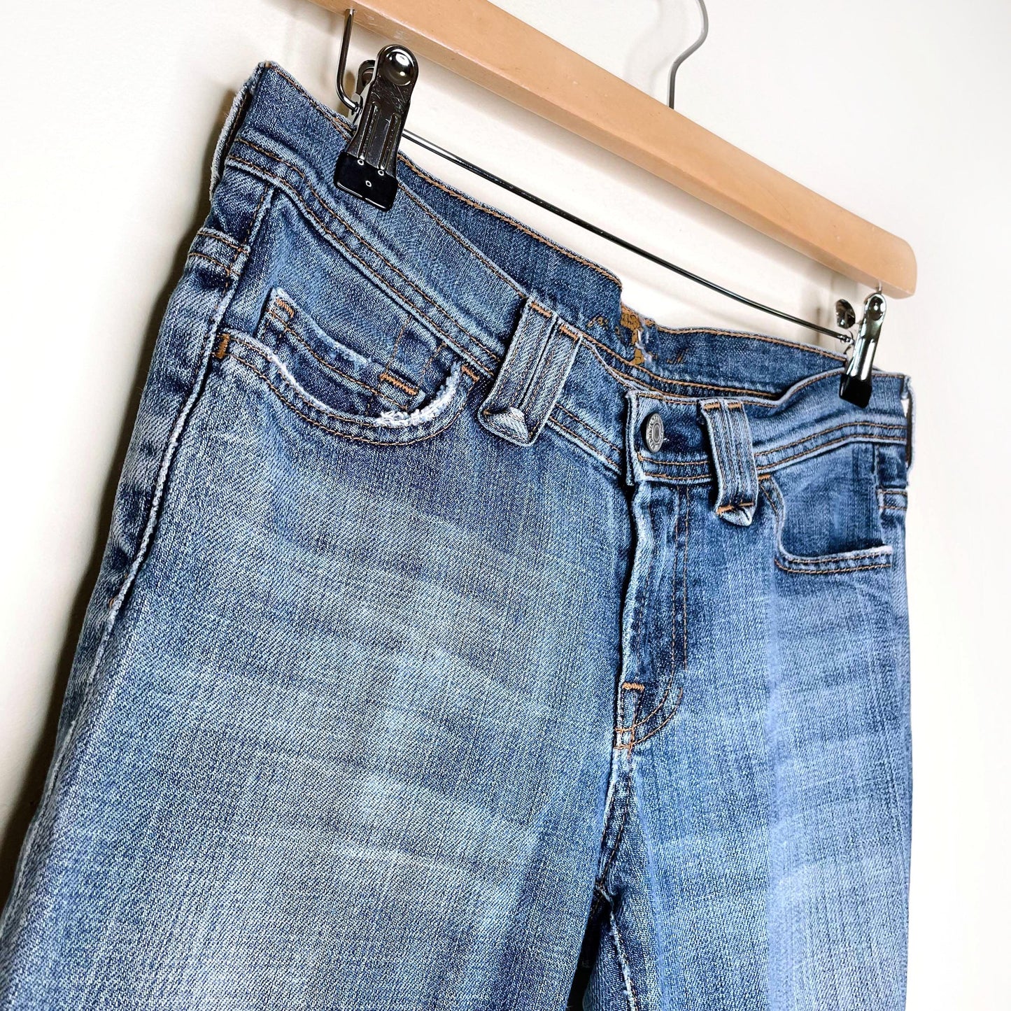 7 for all mankind rocker low rise bootcut jeans - size 26