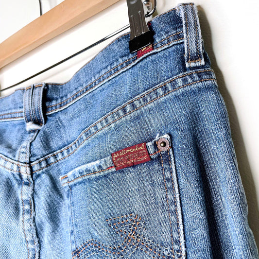 7 for all mankind rocker low rise bootcut jeans - size 26