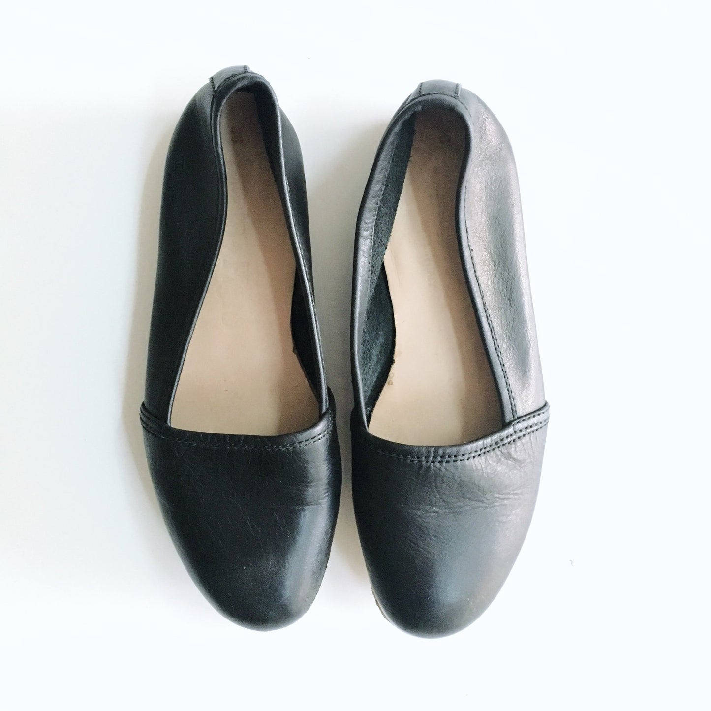 Punto Pigro Leather Ballet Flats - size 6