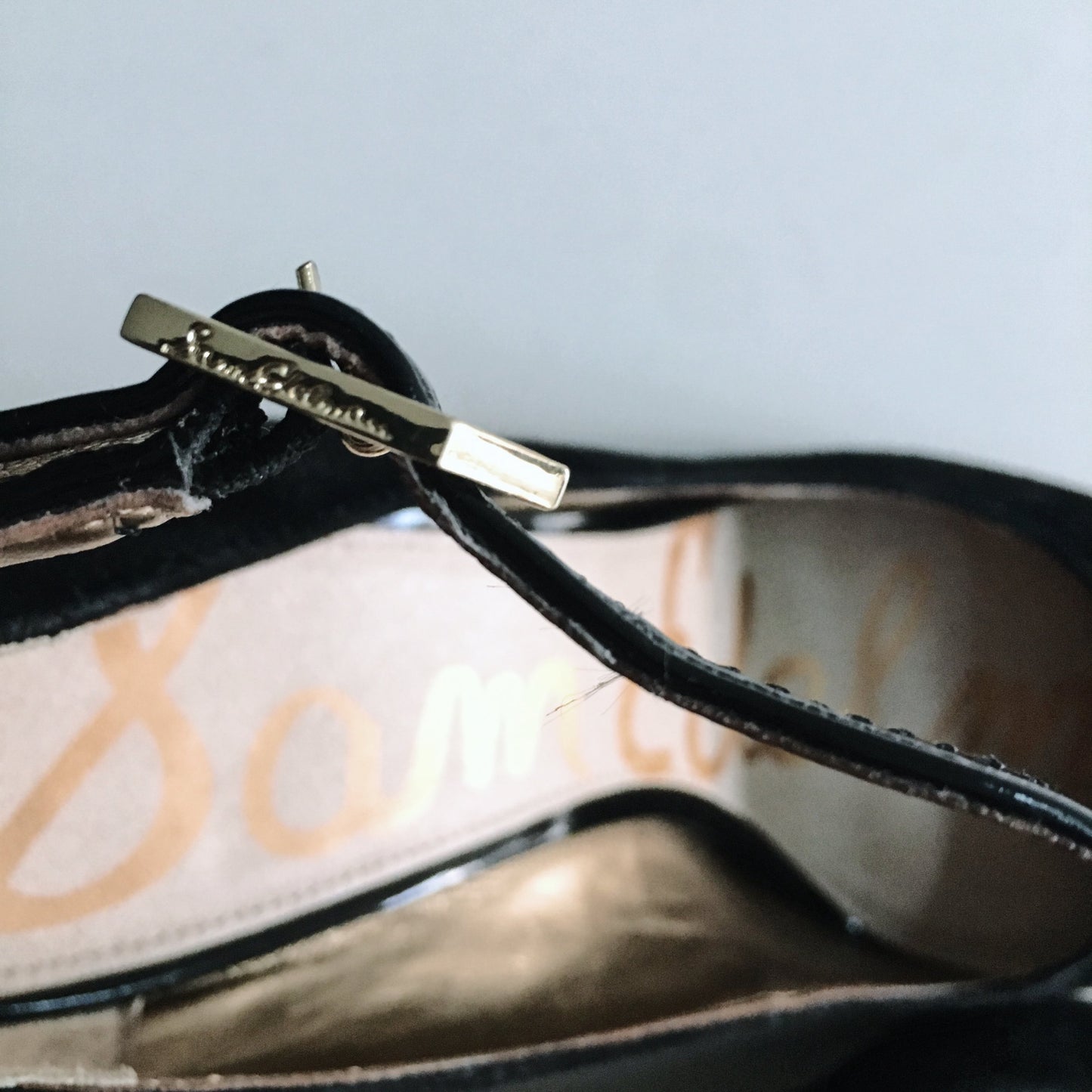 Sam Edelman Black Ciara Heel with Ankle Strap - size 7.5