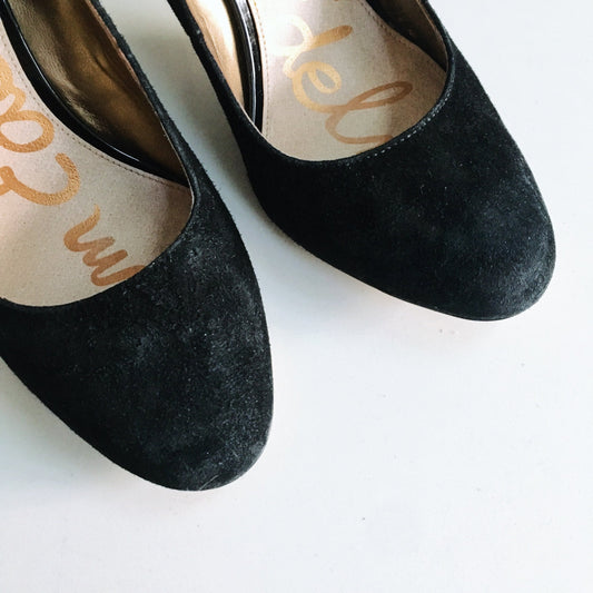 Sam Edelman Black Ciara Heel with Ankle Strap - size 7.5