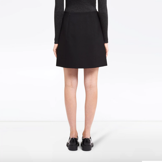 Prada high rise a-line black mini skirt - size 40