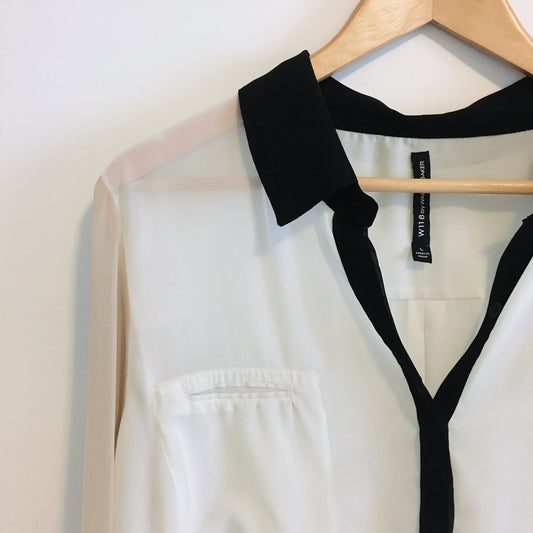 W118 by Walter Baker Colour Block Blouse - size Large