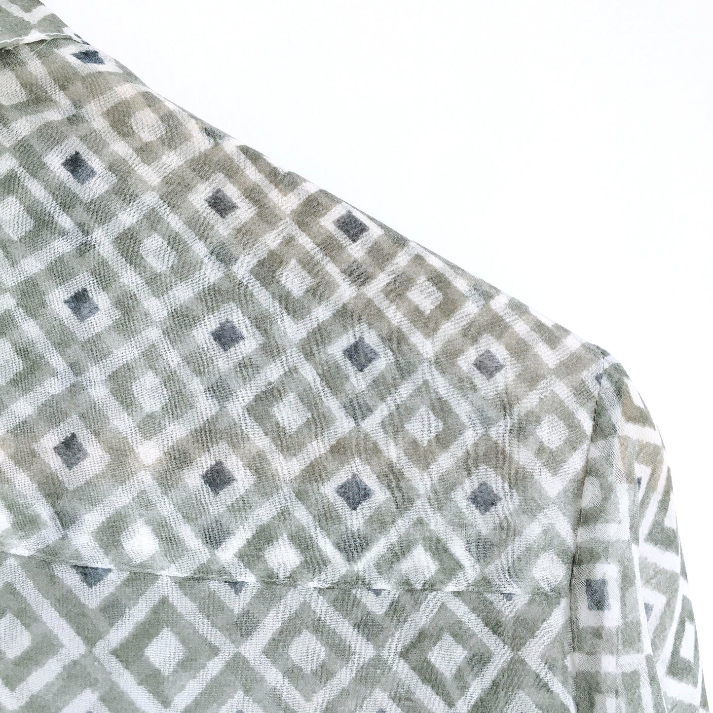 adam lippes silk chiffon pocket button down shirt - size 10