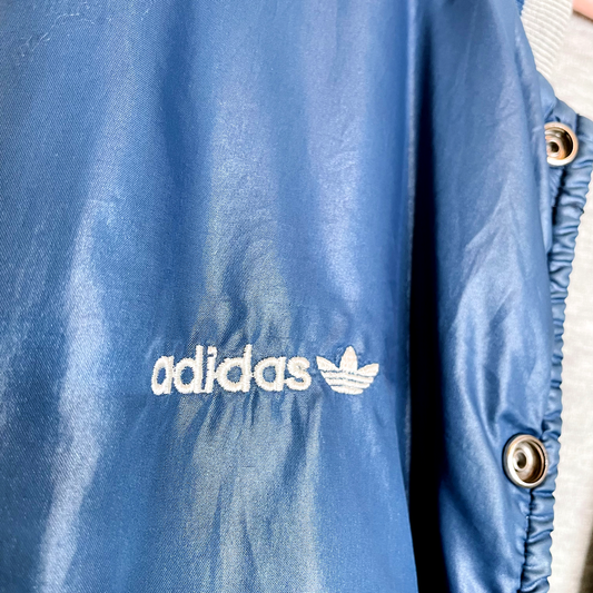 vintage early 90s adidas reversible bomber varsity jacket - size large