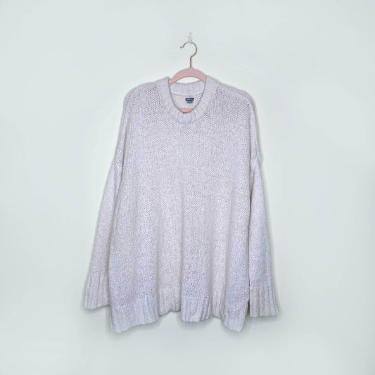 aerie big sky oversized chunky knit crewneck sweater - size small