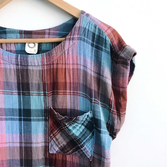 Akemi + Kin Cleora Gingham Tunic - size Small