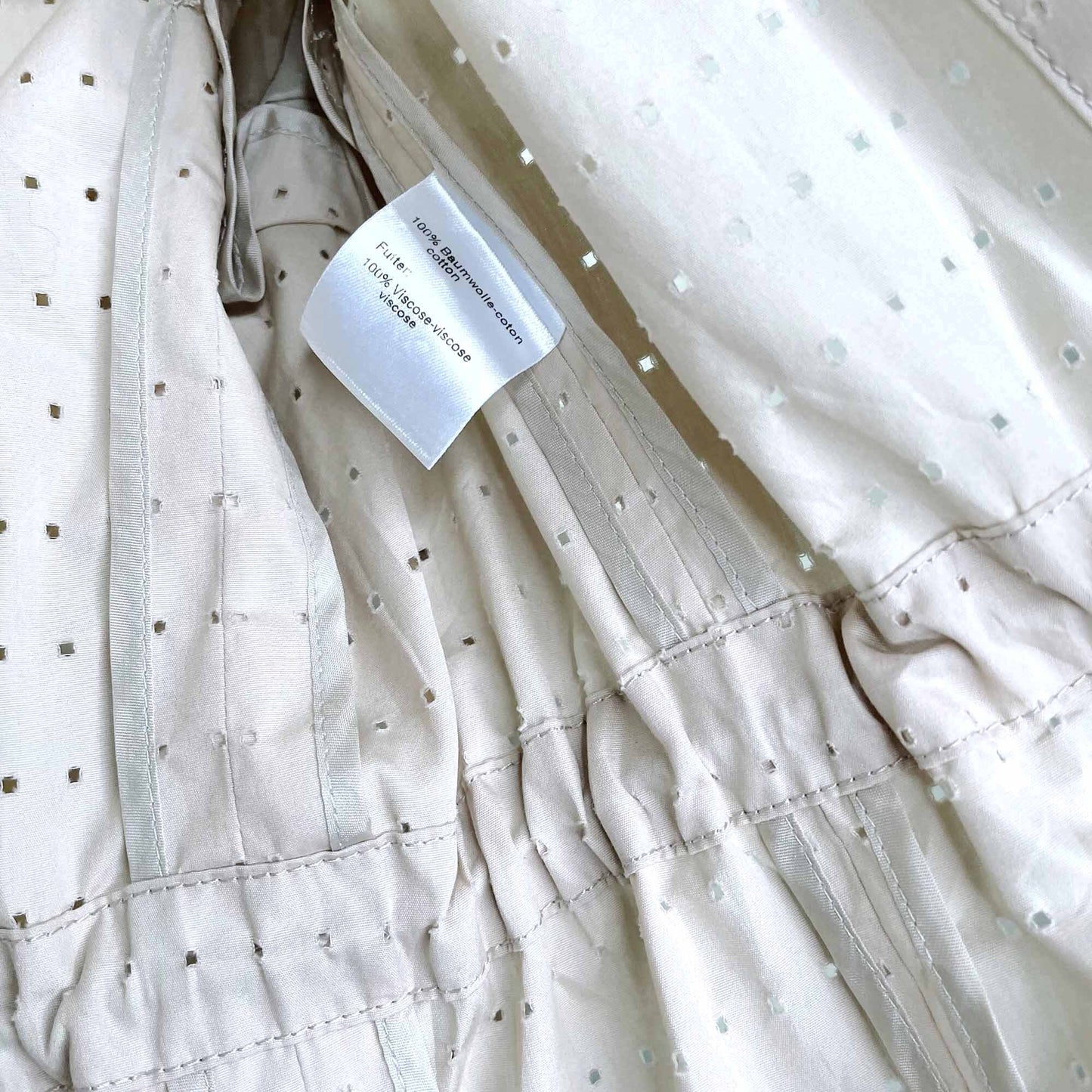 akris punto eyelet drawstring light jacket - size 4