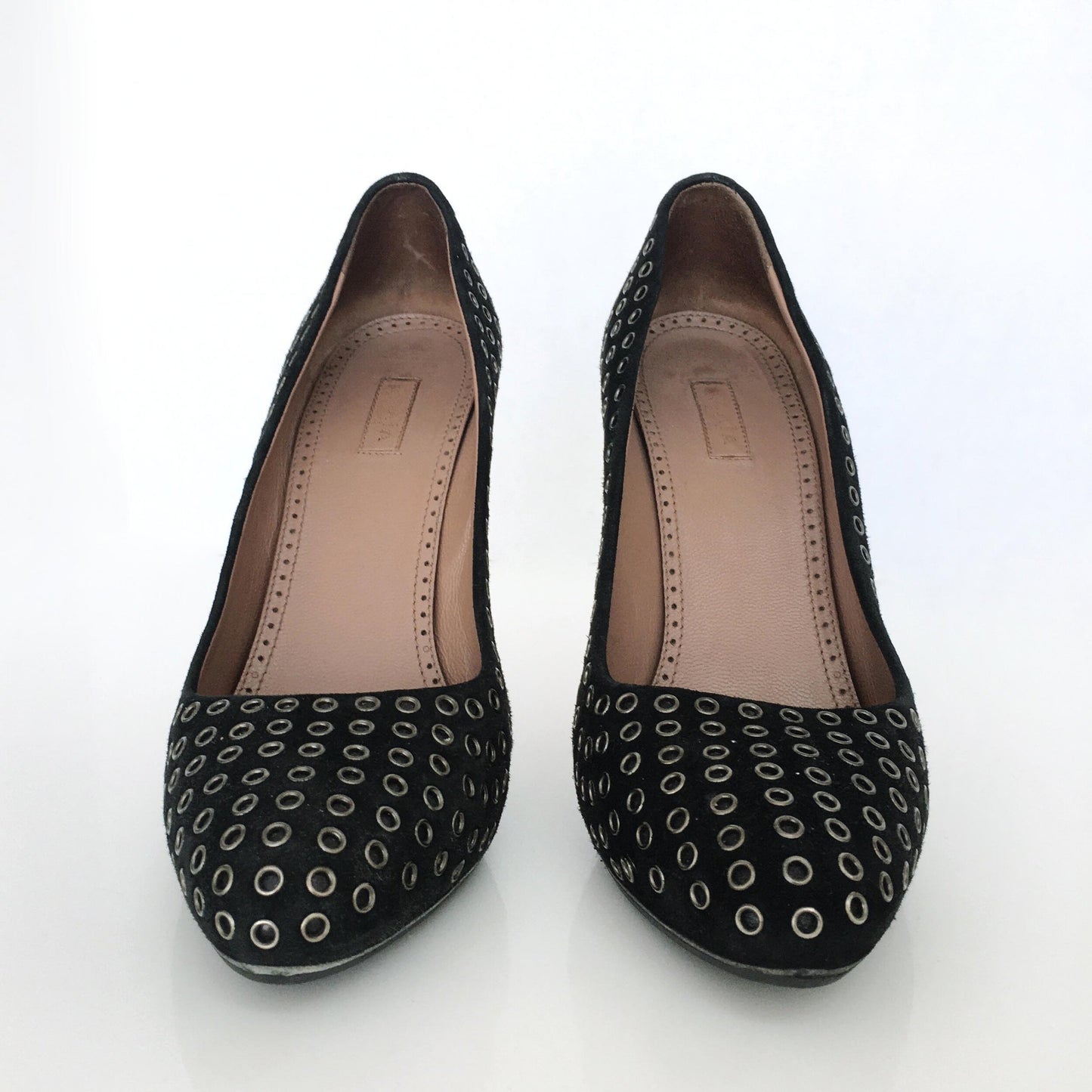 Alaïa Paris black suede studded pumps - size 38