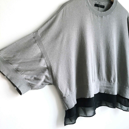 All Saints Relm linen oversized top - size Large