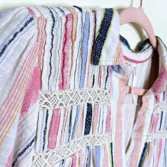 by anthropologie georgina tiered boho shirt dress - size MP