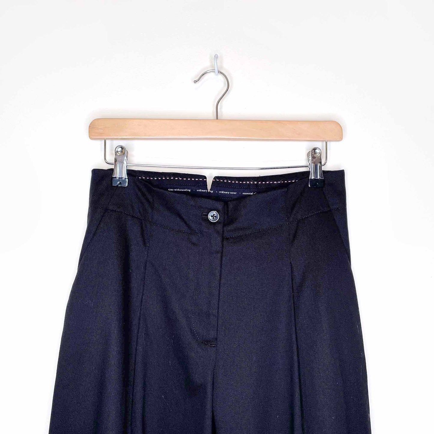 the essential wide leg high rise trouser by anthropologie - size 4