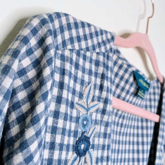 april cornell tanya gingham plaid dress - size small