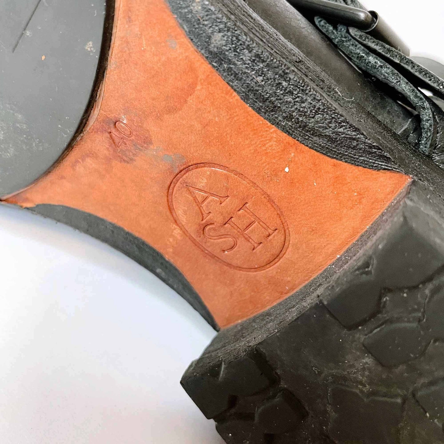 ash reverso black leather ankle moto boots - size 40