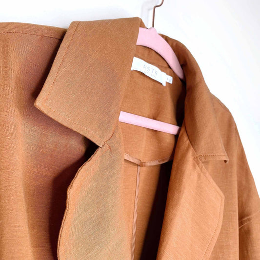 astr the label linen-blend gemini jacket - size medium