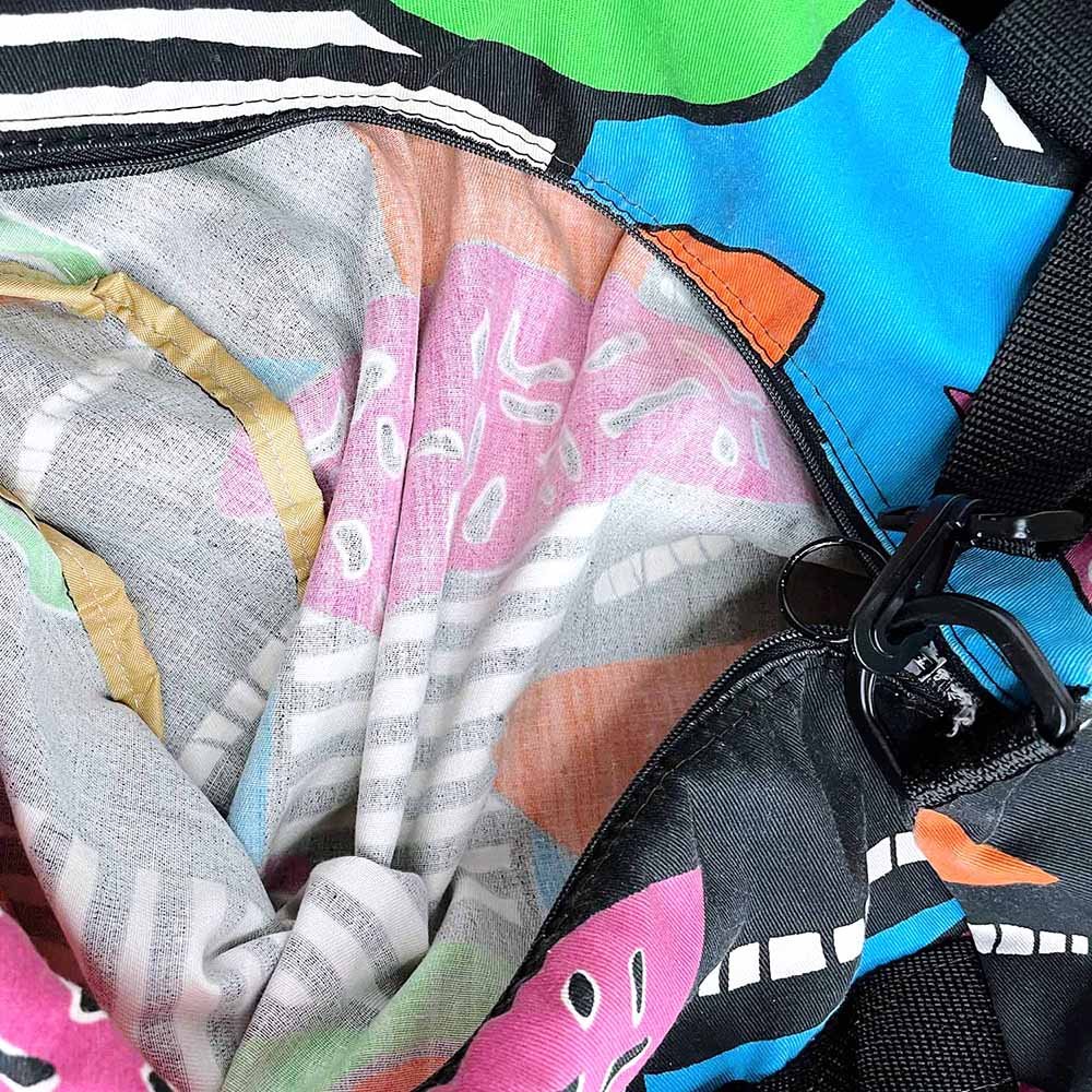 vintage 90's retro nuvo neon duffel bag