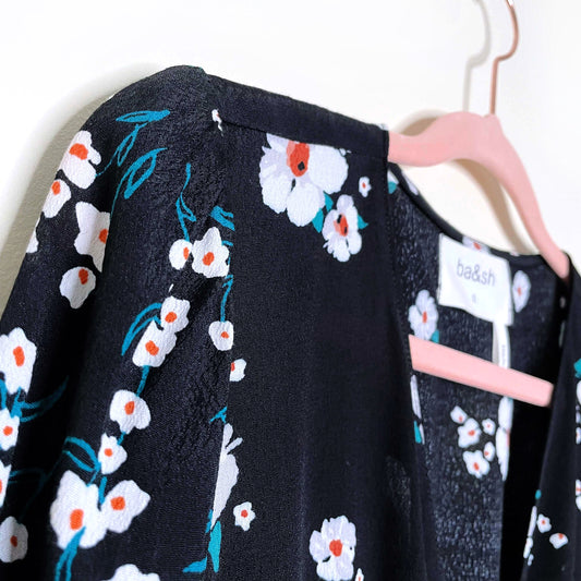 ba&sh floral belize noir dress - size 0