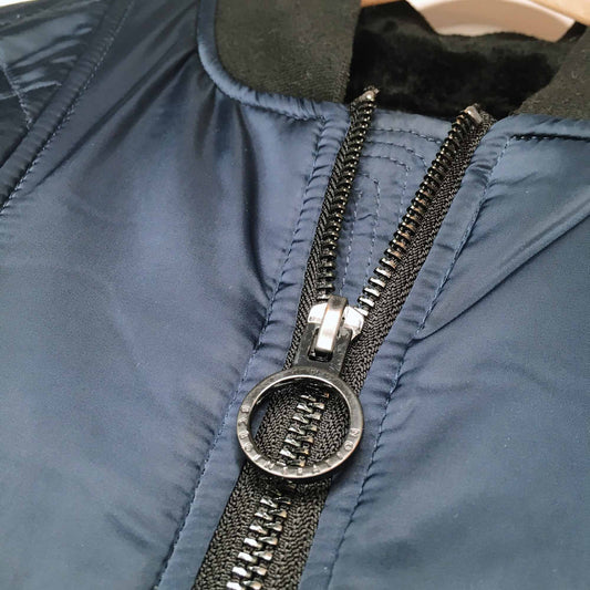 BCBGeneration collarless quilted jacket with faux fur lining - size xs