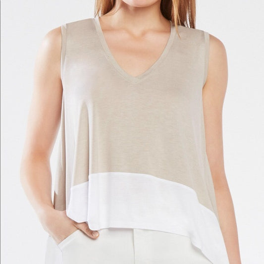 BCBG Adley Tank in Stone - size xs