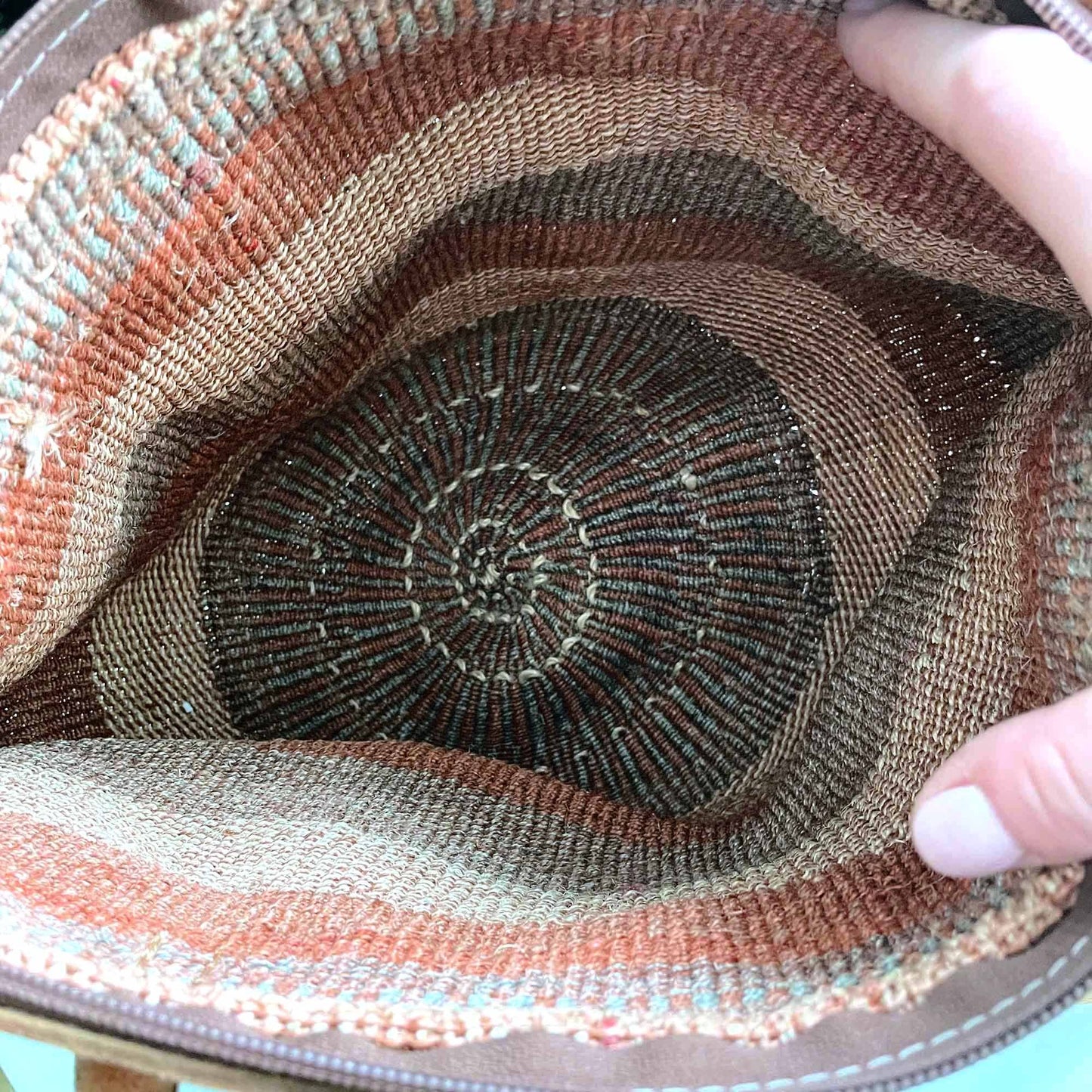 vintage hand woven sisal beach basket market bag