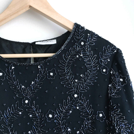 vintage style report beaded top - size 44