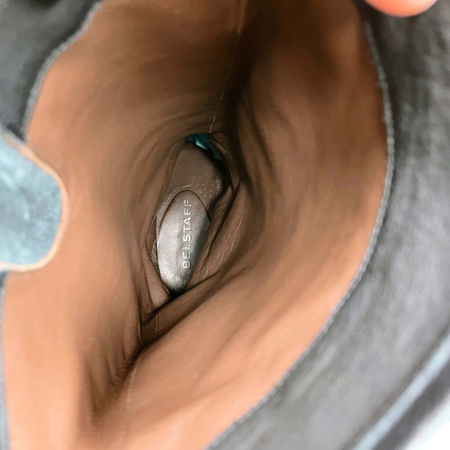 belstaff black leather mid-calf buckle biker boots - size 37