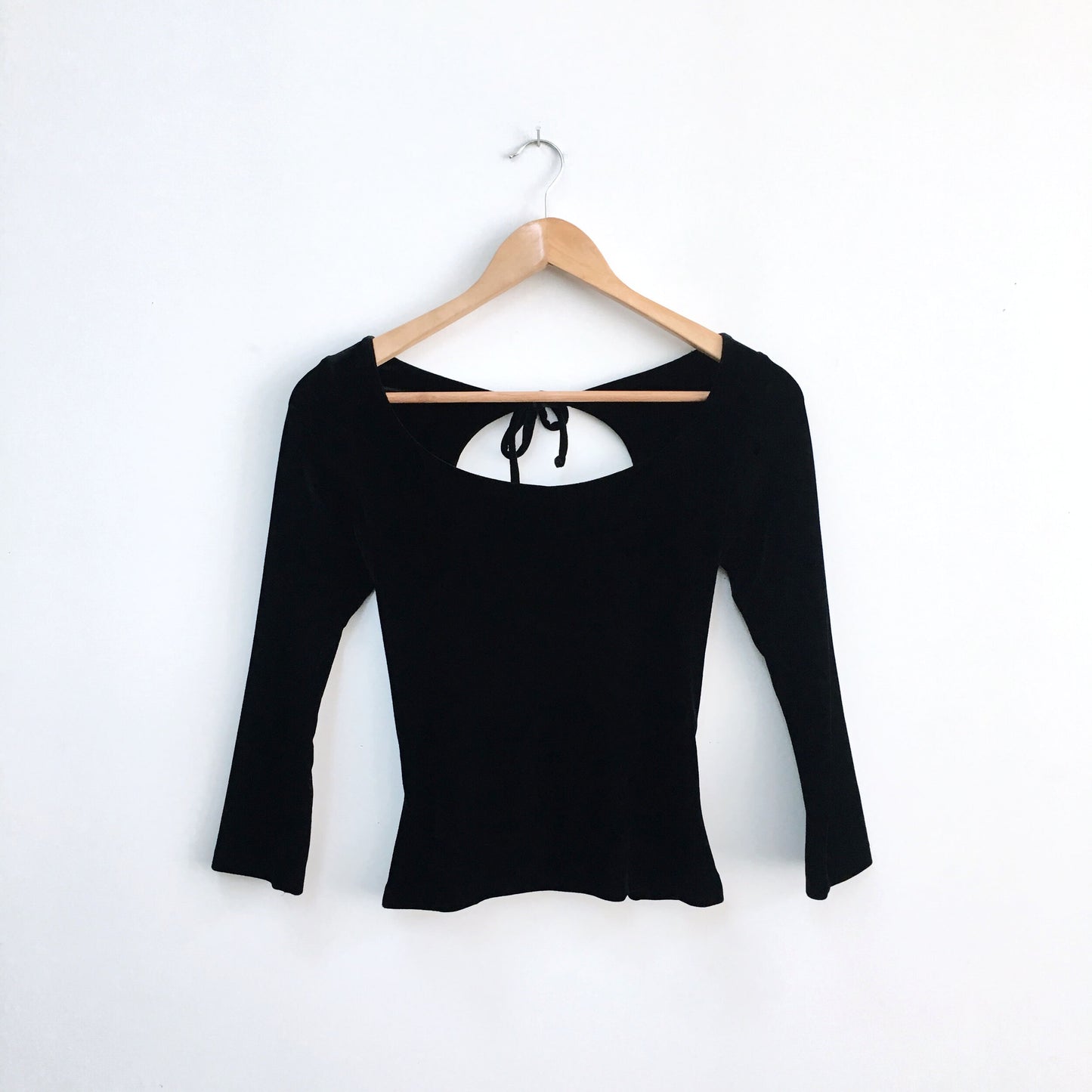 Betsey Johnson Velvet Tie-up Top - size Small