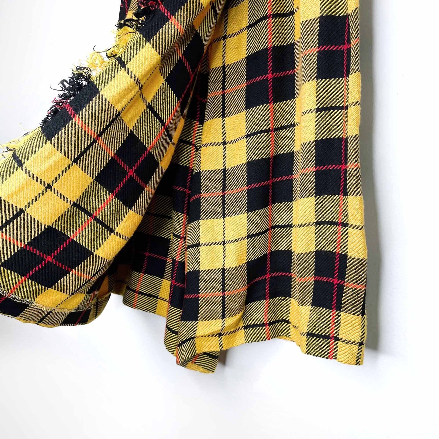 vintage bianca high rise yellow tartan skort - size 10