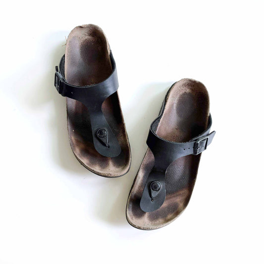 birkenstock black gizeh sandals - size 36