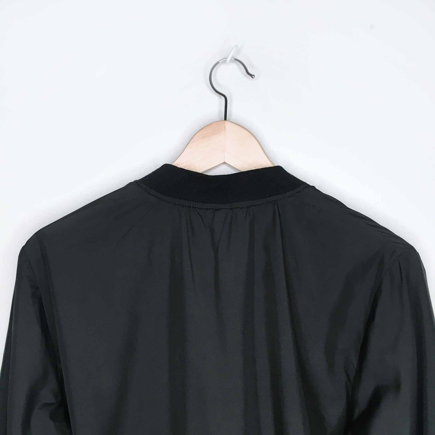 brandy melville black snap button bomber jacket - size small