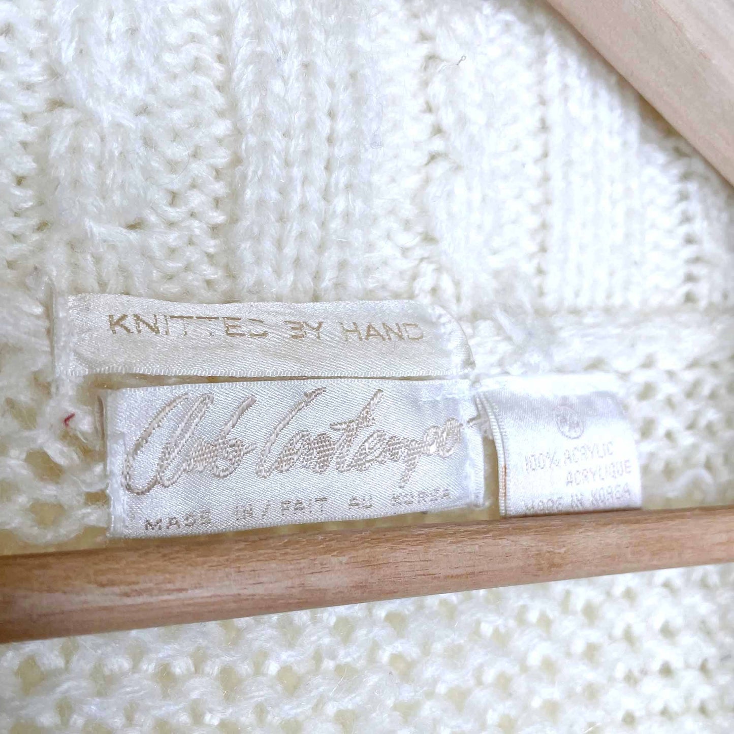 vintage club contengono nordic hand knit cardigan - size medium