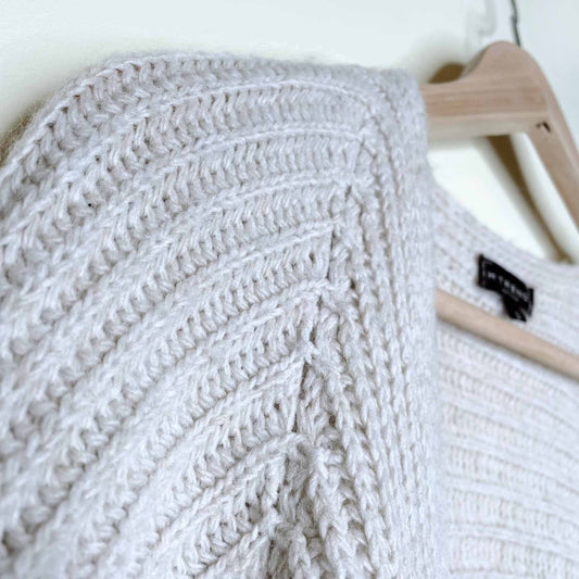 h trend wool-mohair blend open shrug cardigan sweater - size small