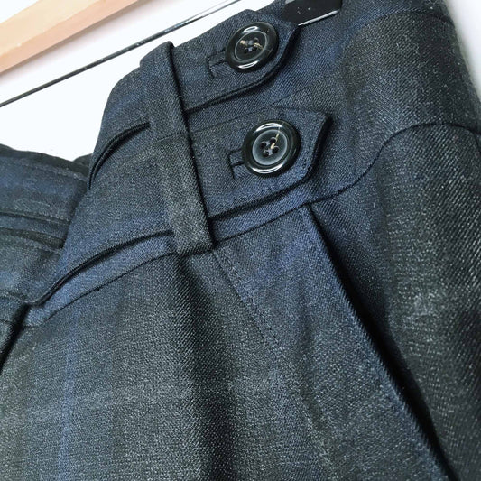 Cartonnier tartan plaid strapped ankle trouser - size 2