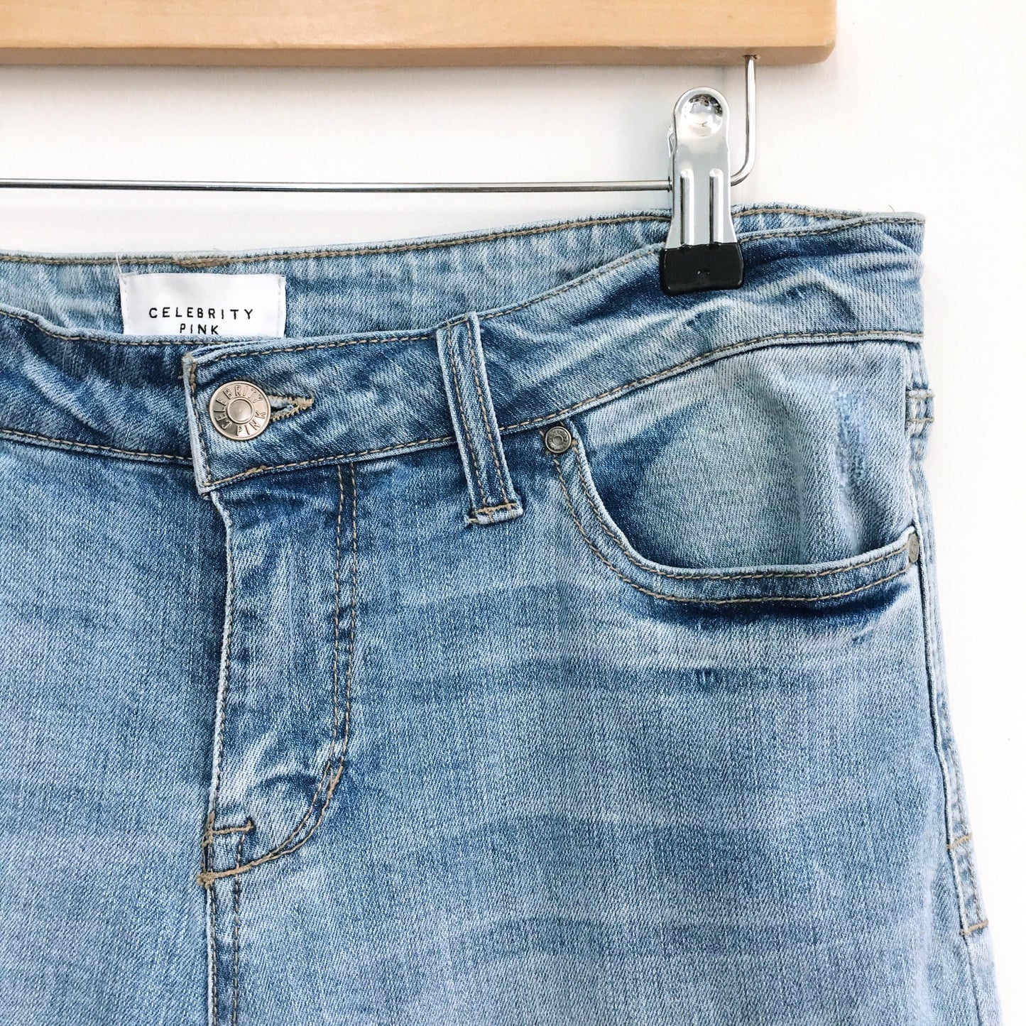 Celebrity Pink Crop Fray Jeans - size 10