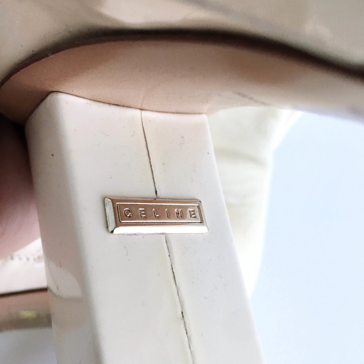 vintage 70's celine patent leather go-go boots - size 37