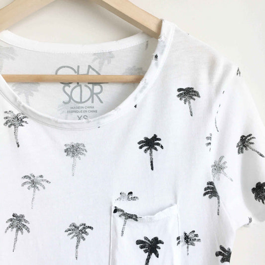 Chaser classic palms pocket tee - size xs